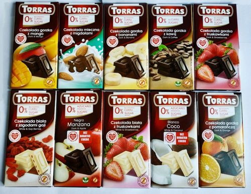 6 x CZEKOLADA BEZ CUKRU zestaw dla diabetyka PREZENT ŚWIĄTECZNY 6 czekolad na Arena.pl