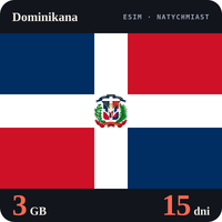 Karta eSIM Internet Dominikana 3 GB na 15 dni - bez rejestracji