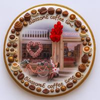 CIASTKO LUKROWANE BLOSSOME CAFE DREAM ROZ.S KOŁO RĘCZNIE ROBIONE