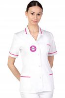 Fartuch medyczny kosmetyczny damski z HAFTOWANYM TWOIM LOGO 10 szt