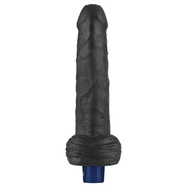 9" Real Softee Rechargeable Tpe Vibrating Dildo(Black) zdjęcie 7