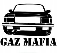 22 0065 Wlepa Gaz Mafia Czarna Volga Gaz-24 LPG naklejka