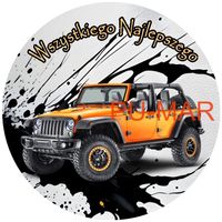 Opłatek na tort Jeep Terenówka Cherokee Tekst Gratis Urodziny 18 30 40 50