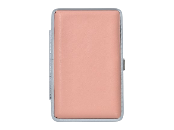 Papierośnica Skórzana SLIM na Cienkie Papierosy w Kolorze Brzoskwiniowym zdjęcie 1