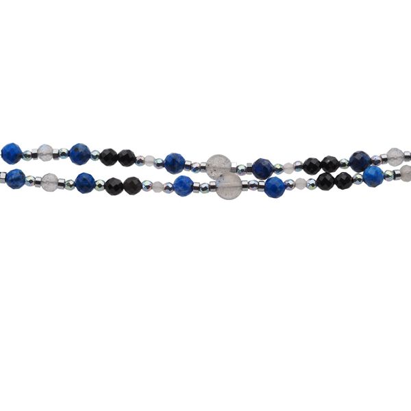 Bransoletka mix - Turmalin, Lapis Lazuli, Labradoryt, hematyt i srebro zdjęcie 5