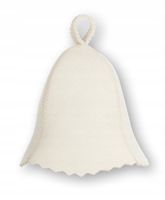 SAUNA CZAPKA ECRU 100% NATURALNA WEŁNA 3 ROZMIARY