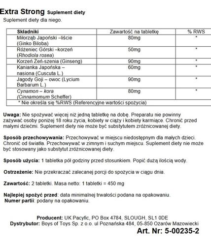 Supl.diety-Extra Strong 2 Capsules na Arena.pl