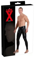 late x legginsy męskie lateksowe z anatomiczną osłoną czarne s