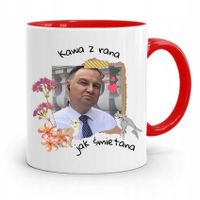 Kubek Czerwony Prezydenta Andrzej Duda Kawa Z Rana