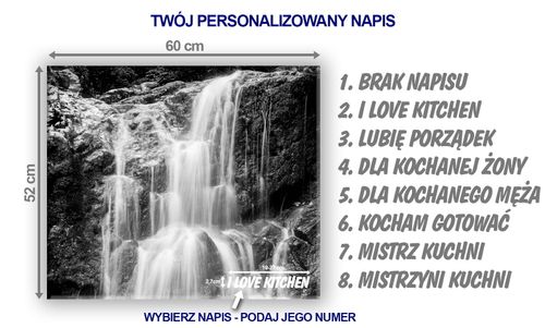 SZKLANA DESKA NA KUCHENKĘ 60x52 074A WODOSPAD na Arena.pl