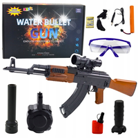 Karabin AK Na Kulki Wodne Hydrożelowe Celownik Akcesoria Okulary 96cm Zabaw