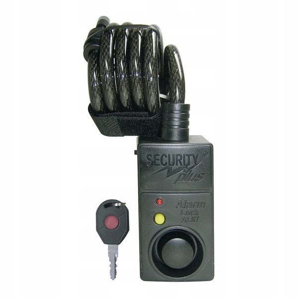 Zapięcie rowerowe ALARM zabezpieczenie linka CZUJNIK RUCHU zdjęcie 1