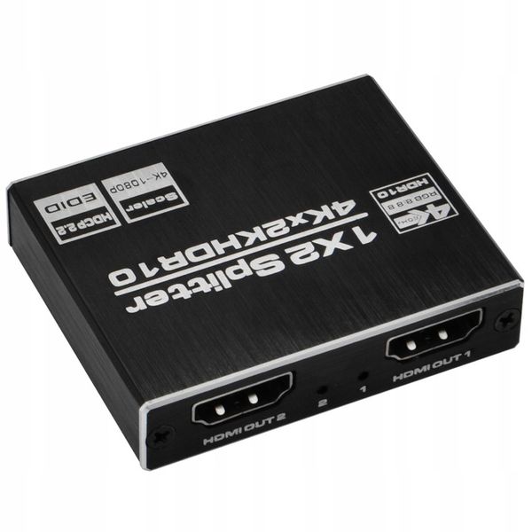 SPLITTER HDMI 2.0 ROZDZIELACZ 1x2 ULTRAHD HDCP 2.2 4K 60Hz - 2 telewizory zdjęcie 14