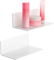 2 x Półki ścienne akrylowe 20 cm – eleganckie, uniwersalne Sezanrpt białe