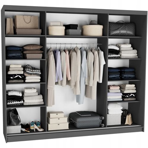 Szafa przesuwna Norvio I 250 cm z lustrem na Arena.pl