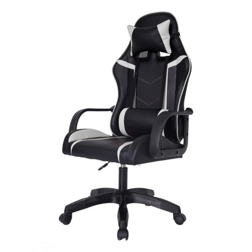 fotel gamingowy, biurowy obrotowy vortex czarny, biały ekoskóra ko35b na Arena.pl