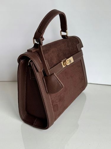 Torebka Gallantry Paris HIT czekoladowa zamsz eco brązowa listonoszka brąz na Arena.pl