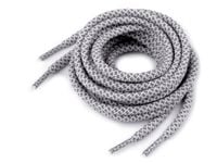 Sznurówki do butów, bluz,130 cm, biało-szary