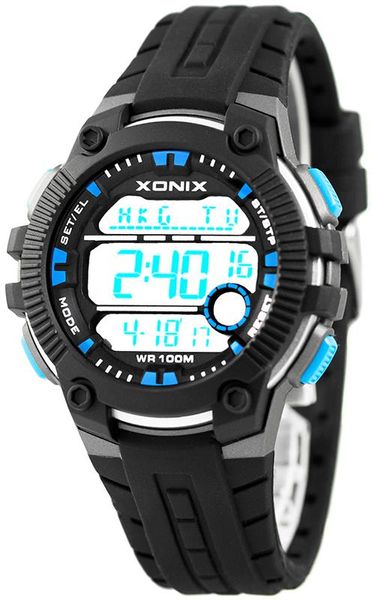 Xonix Elektroniczny zegarek męski, czas światowy dla 24 stref, wielofunkcyjny, podświetlenie, WR 100M na Arena.pl