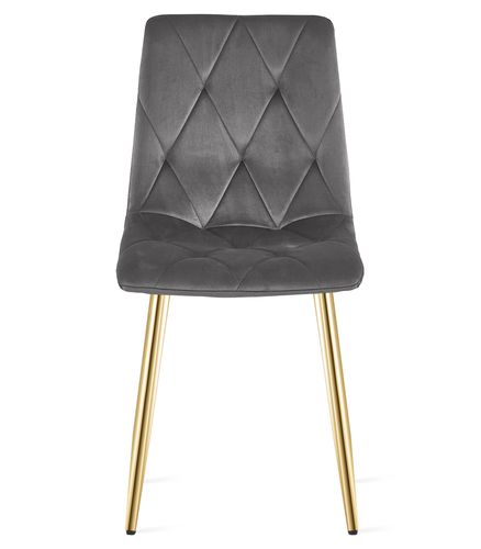 Krzesło LIBRA - ciemny szary aksamit / nogi kolor złoty x 4 na Arena.pl