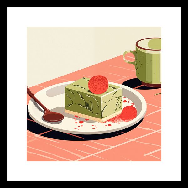 Plakat 30x30cm Deser Matcha zdjęcie 3
