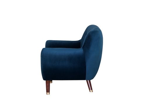 Fotel Welurowy Niebieski Bodo na Arena.pl