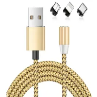 Kabel magnetyczny 1mb przewód do ładowania 3w1 micro usb-c lightning