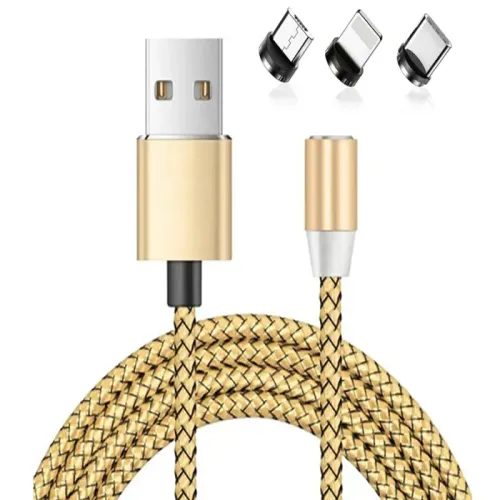Kabel magnetyczny 1mb przewód do ładowania 3w1 micro usb-c lightning na Arena.pl