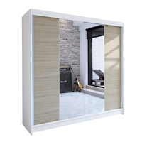 SZAFA PRZESUWNA TALIN II z lustrem 180 Garderoba - BIAŁY/SONOMA