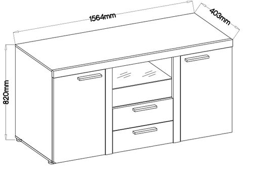Nowoczesna komoda KAMARO biała szafka komoda do salonu meble pokojowe na Arena.pl