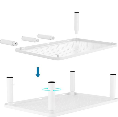 Podstawka pod monitor laptop MULING biała + szuflada na Arena.pl