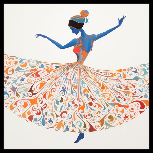 Plakat 60x60cm Wirująca Balerina zdjęcie 2