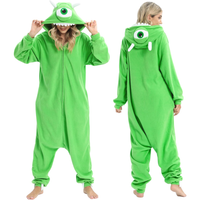 Damska Piżama Kigurumi Onesie Kombinezon Kostium Mike Wazowsky Zielona S