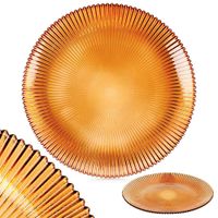 Talerz Bursztynowy Deserowy Płytki Mały na Ciasto Desery Przekąski 21 cm