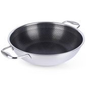 Patelnia wok stalowa nieprzywierająca COOKCELL 28 cm