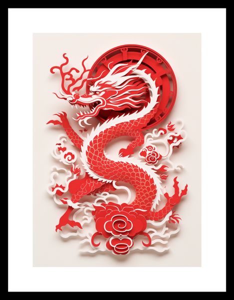 Plakat 20,5x28,4cm Czerwony Smok zdjęcie 3