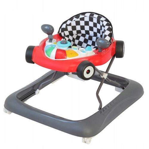 Interaktywny chodzik dla dzieci wyścigówka czerwono czarny na Arena.pl
