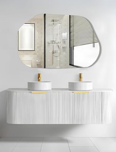 Designerskie Lustro ścienne asymetryczne 55x85 cm na Arena.pl