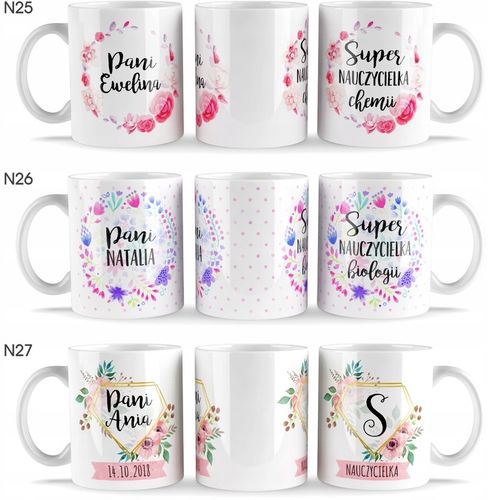 prezent dzień NAUCZYCIELA PRZEDSZKOLANKI WYCHOWAWCY kubek z imionami na Arena.pl
