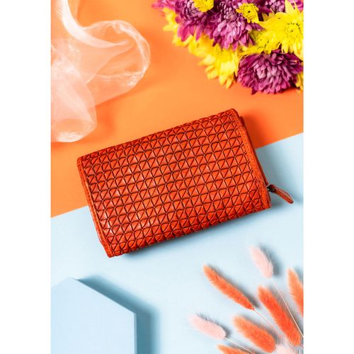 skórzany, teksturowany portfel damski z przegródkami na karty - rovicky na Arena.pl