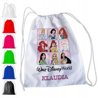 WOREK PLECAK SPORTOWY NA WF DLA DZIECI - KSIĘŻNICZKI + IMIĘ! ARIEL MULAN