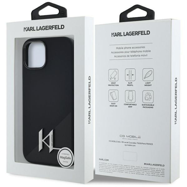 Etui Karl Lagerfeld do iPhone 15, Czarny, MagSafe zdjęcie 8