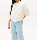 Luźna bluza z kapturem i teksturowanym logo TOMMY HILFIGER SIZE14