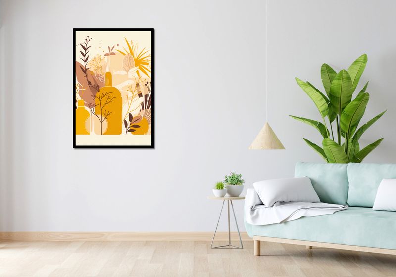 Plakat 68x101cm Złote Rośliny zdjęcie 4
