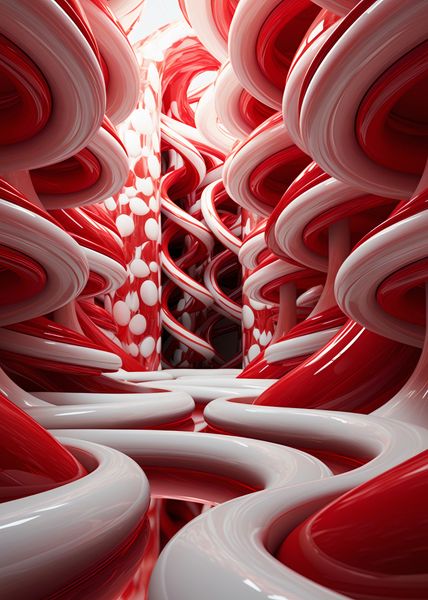 Plakat 25x35cm Czerwone Wiry zdjęcie 1