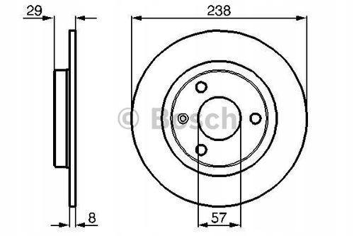 TARCZA HAM PRZOD 238X8 P BOSCH na Arena.pl