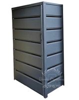 Wiata śmietnikowa dach prosty 1x0,5m Antracyt ID546