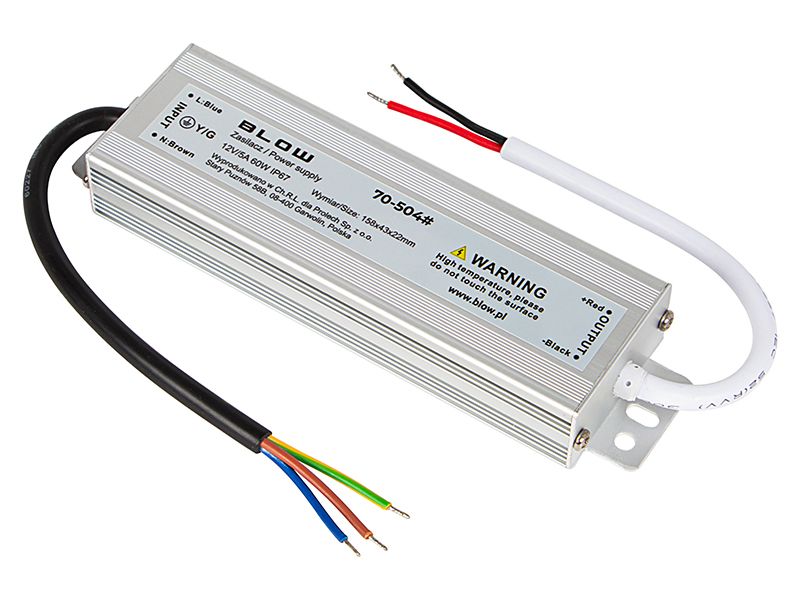 Zasilacz do systemów LED 12V/ 5A 60W zdjęcie 1