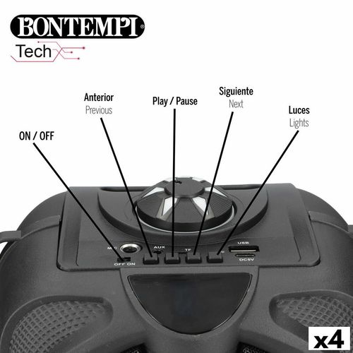Głośnik z Mikrofonem Karaoke Bontempi 4 Sztuk na Arena.pl