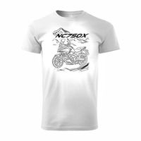 Koszulka z motocyklem na motor Honda NC 750 X NC750X męska biała REGULAR M
